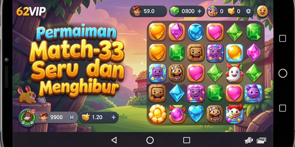 Tampilan gameplay <strong>62VIP</strong> yang penuh warna dan menarik.