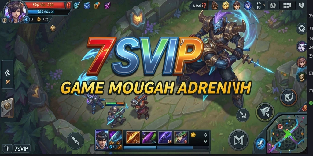Screenshot 7SVIP menampilkan intensitas gameplay MOBA yang seru.