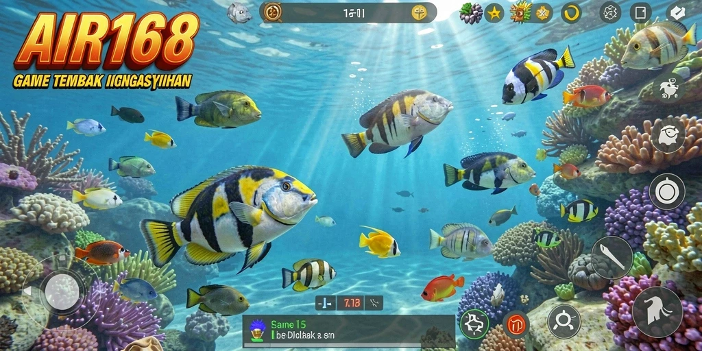 Tampilan gameplay Tembak Ikan yang seru dan menarik.