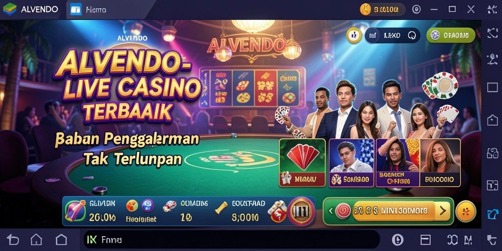 Tampilan gameplay Live Casino yang mendebarkan di ALVENDO.