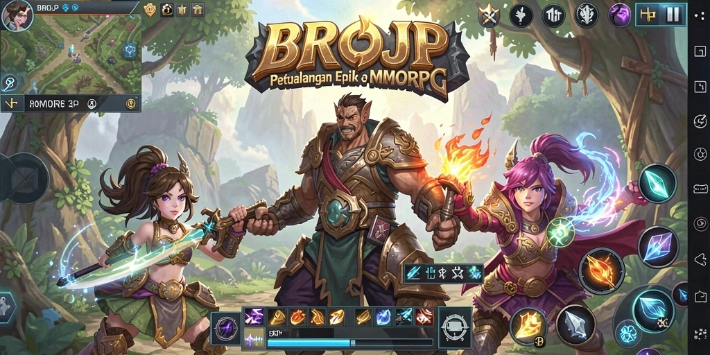 Tampilan gameplay <strong>BROJP</strong> yang menakjubkan dalam pertempuran epik.