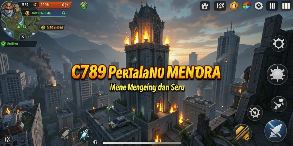 Tampilan gameplay menakjubkan C789 dengan aksi Tower Defense.