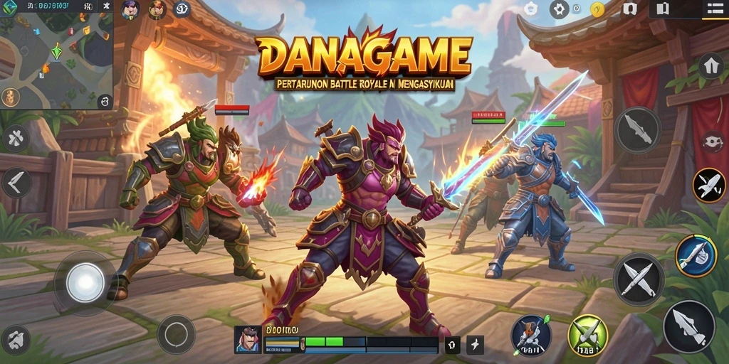 Gameplay seru dalam arena pertarungan Battle Royale.