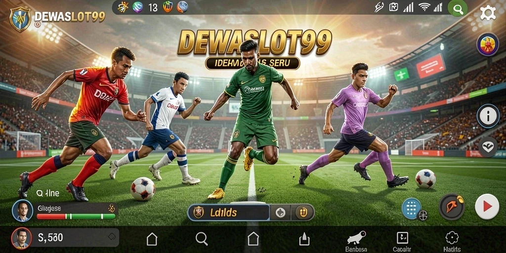 Screenshot DEWASLOT99 menunjukkan momen seru dalam pertandingan olahraga.