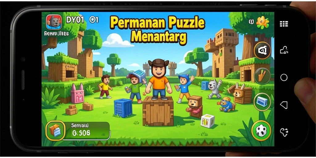 Screenshot menunjukkan gameplay menarik dari game Puzzle DY01.