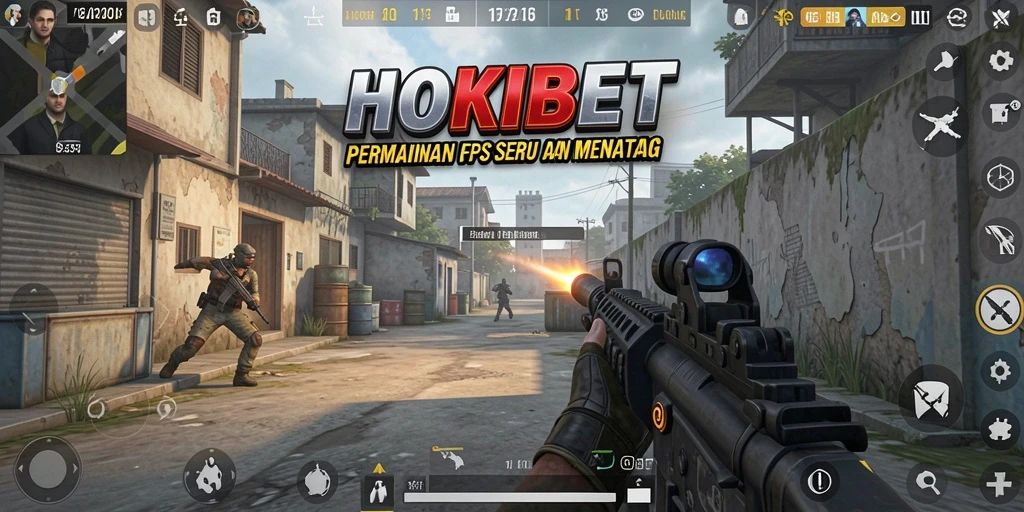 Tampilan gameplay HOKIBET dengan grafis FPS memukau dan aksi mendebarkan.