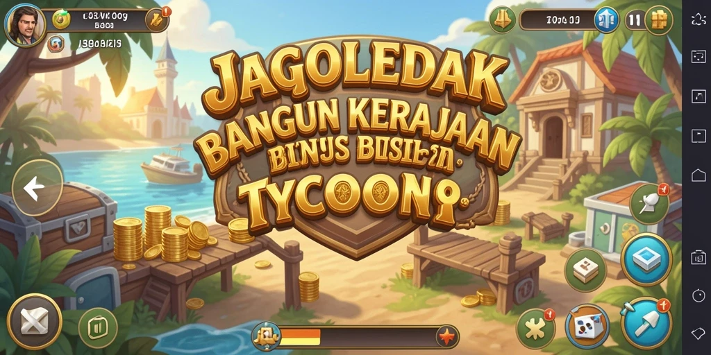 Tampilan gameplay JAGOLEDAK yang menegangkan saat membangun bisnis.
