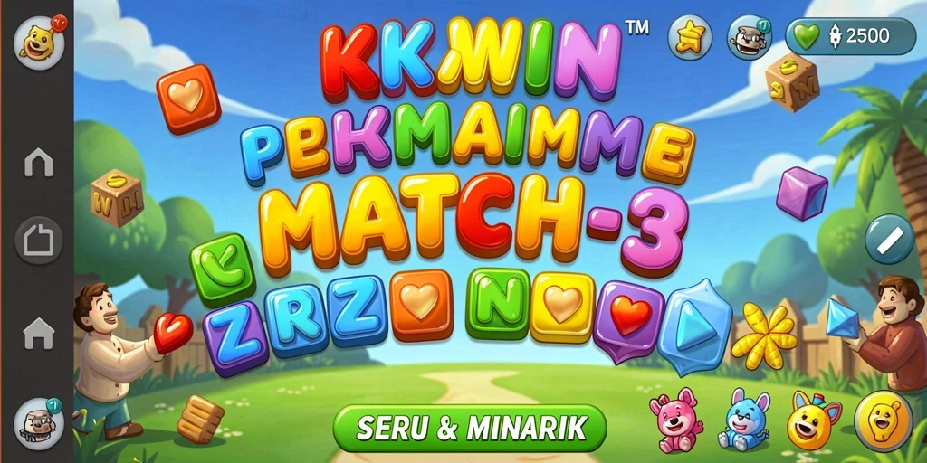 Tangkapan layar menampilkan aksi seru gameplay Match-3 di KKWIN.