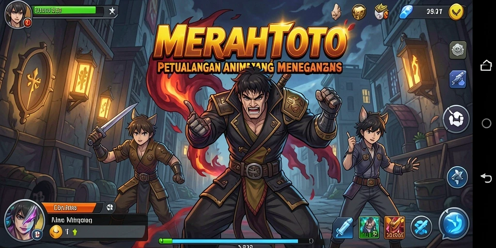 Gameplay dinamis di MERAHTOTO yang penuh warna dan aksi.