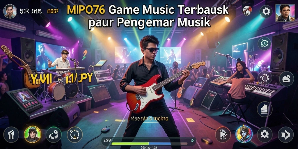 Screenshot MPO76 menampilkan gameplay musik yang menyenangkan.
