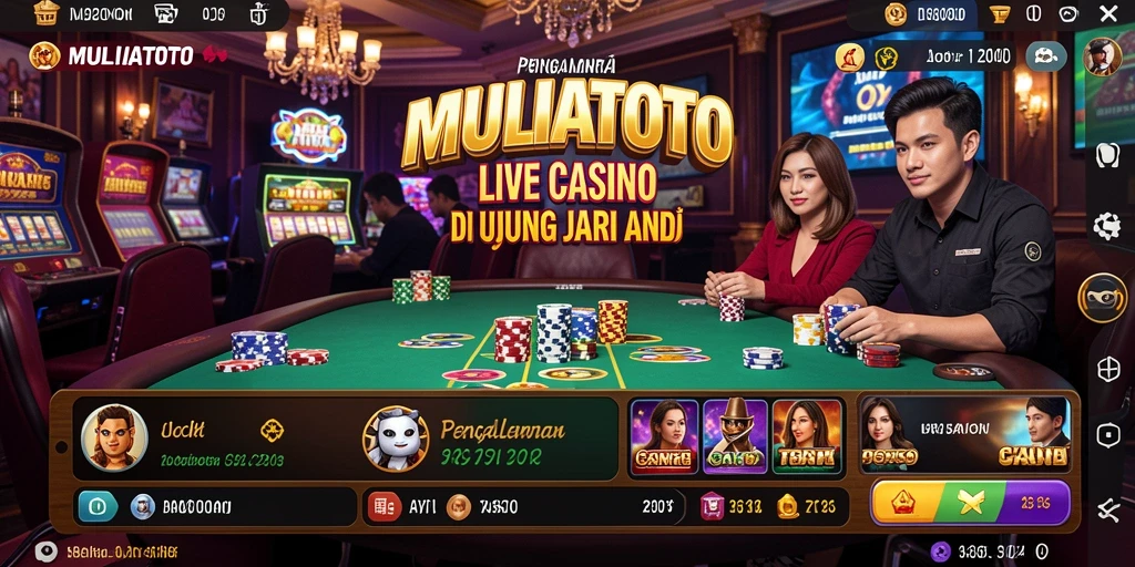 Tampilan gameplay seru di MULIATOTO dengan dealer langsung.