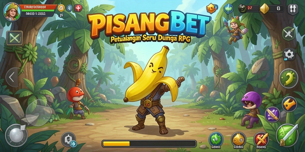Tangkapan layar menampilkan aksi seru dari gameplay RPG PISANGBET.