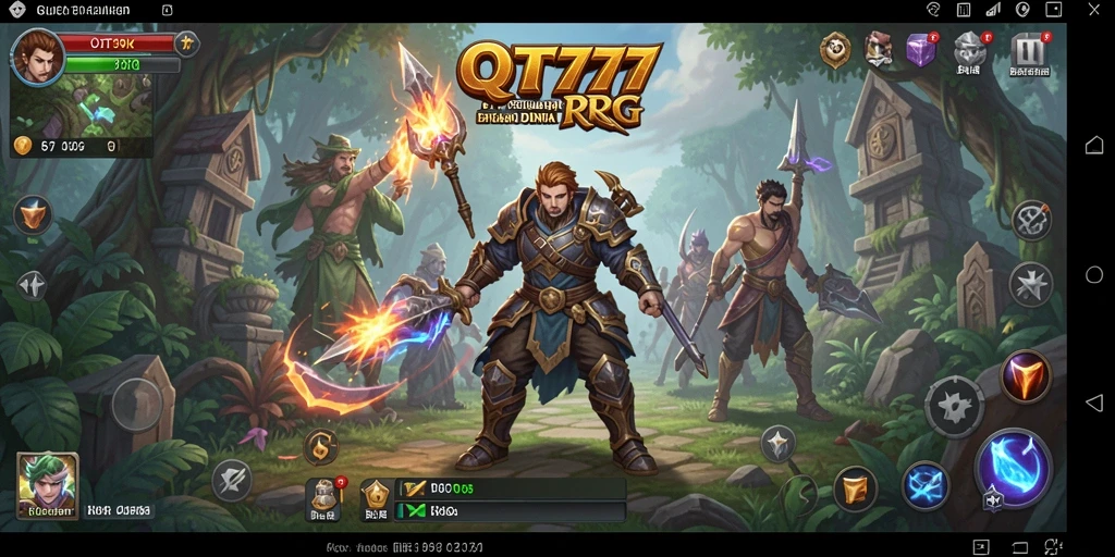 Tampilan gameplay RPG QT777 dengan pertarungan mendebarkan.