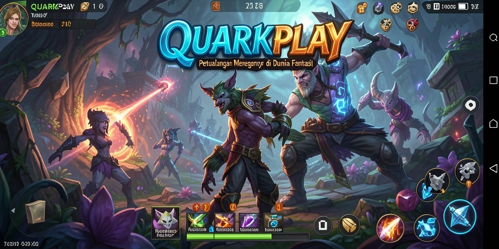 Screenshot gameplay QUARKPLAY yang menampilkan petualangan seru dan grafis menawan.