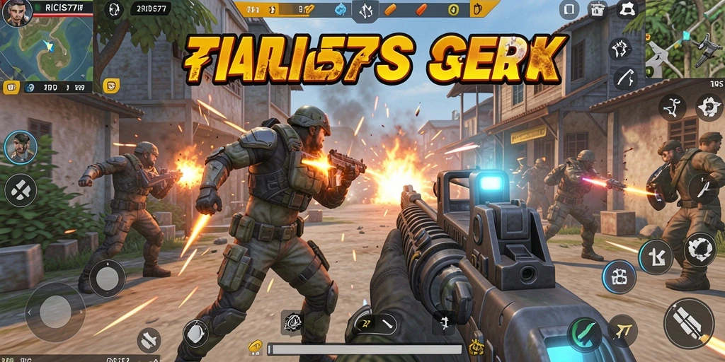 Screenshot gameplay RICIS77 menunjukkan aksi menegangkan dan strategi pertarungan.