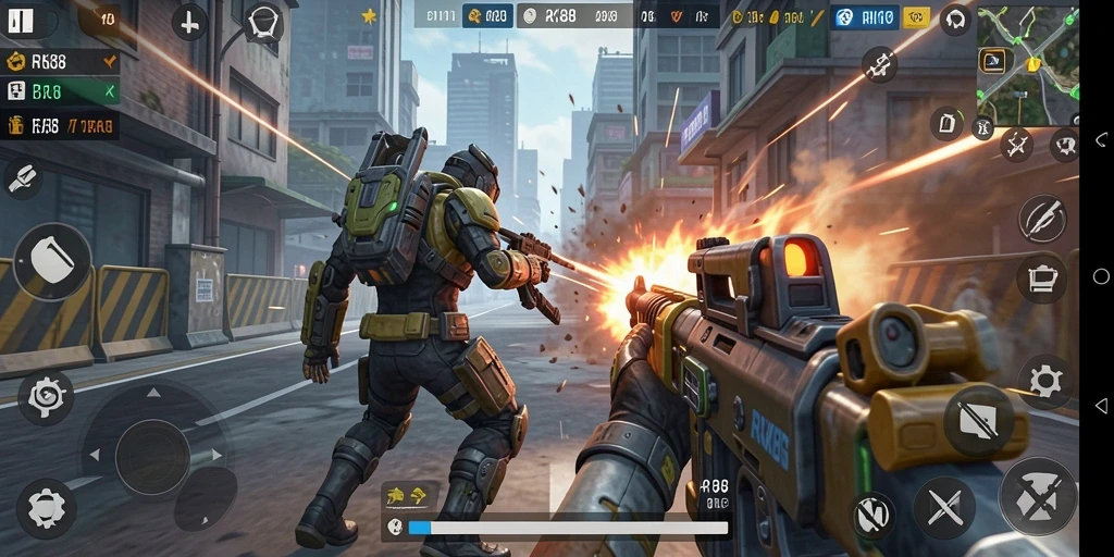 Tampilan gameplay mendebarkan dengan aksi TPS yang intens.