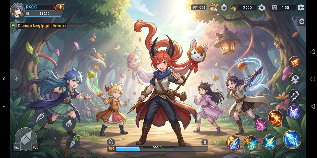 Tampilan menarik dari gameplay Anime yang mengesankan.