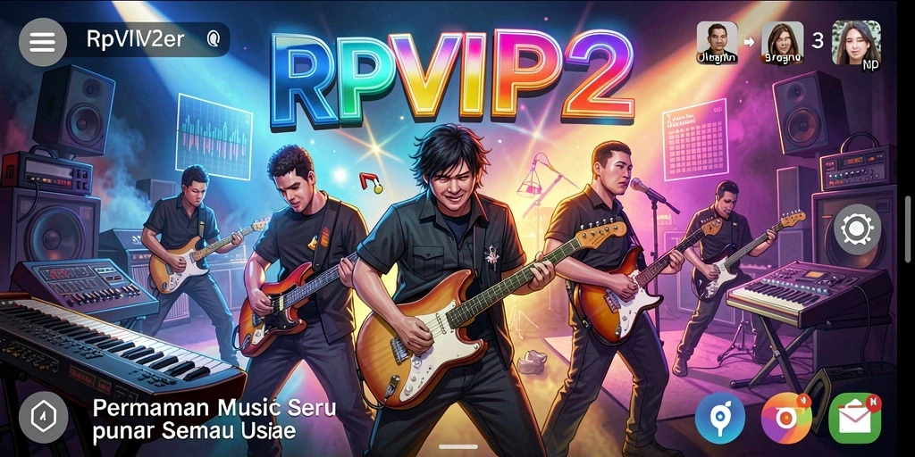 Screenshot RPVIP2 menampilkan pemain beraksi mengikuti irama musik.