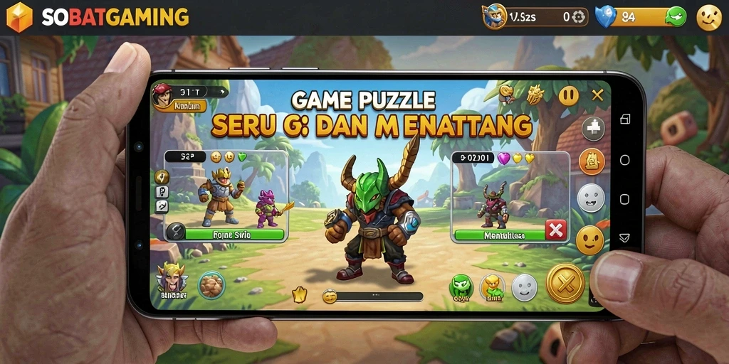 Gameplay menarik SOBATGAMING dengan puzzle menantang.