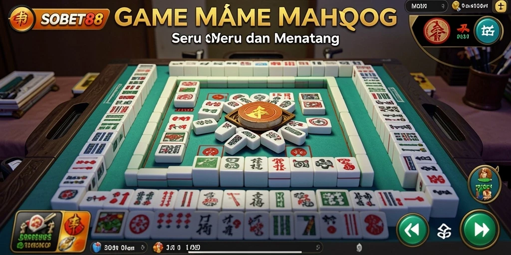 Tampilan gameplay Mahjong yang menyenangkan dan seru di SOBET88.