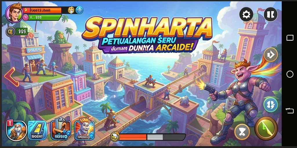 Gambaran gameplay SPINHARTA yang seru dan penuh tantangan.