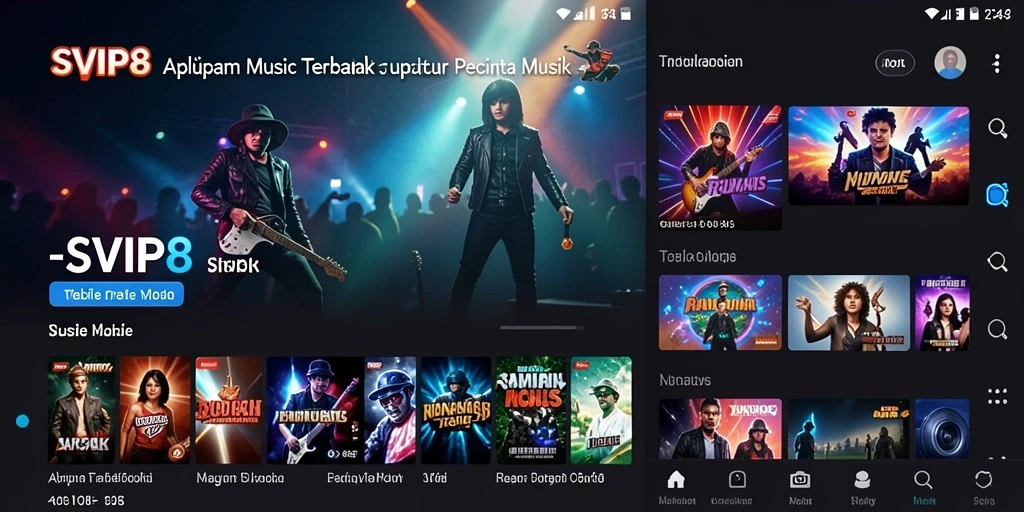 Tampilan gameplay SVIP8 dengan berbagai fitur musik menarik