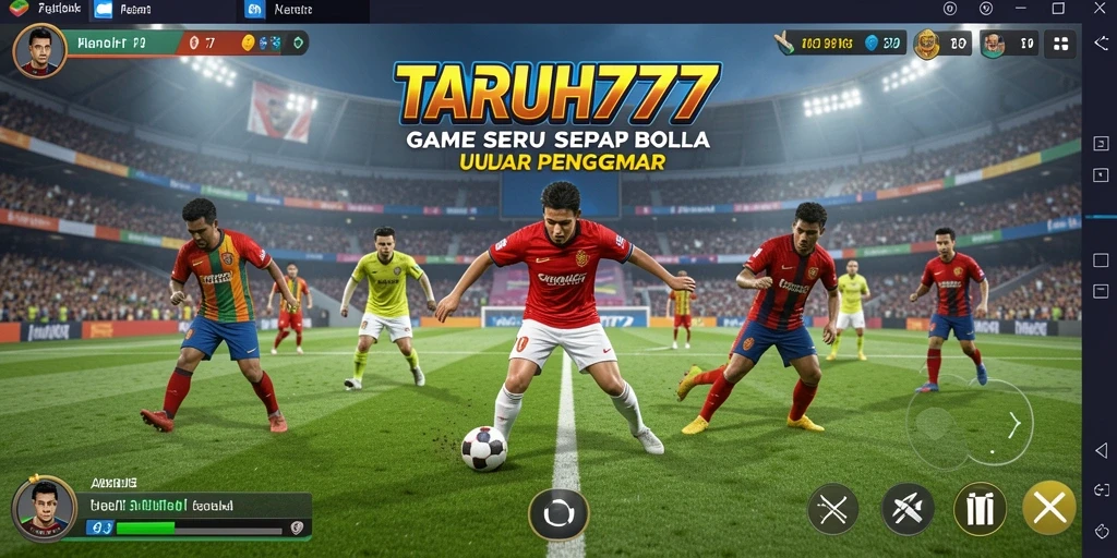 TARUH777 menampilkan aksi seru dalam pertandingan sepak bola.