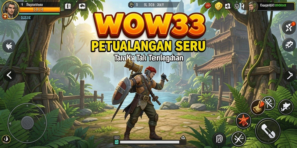 Tampilan gameplay WOW33 yang penuh aksi dan petualangan.