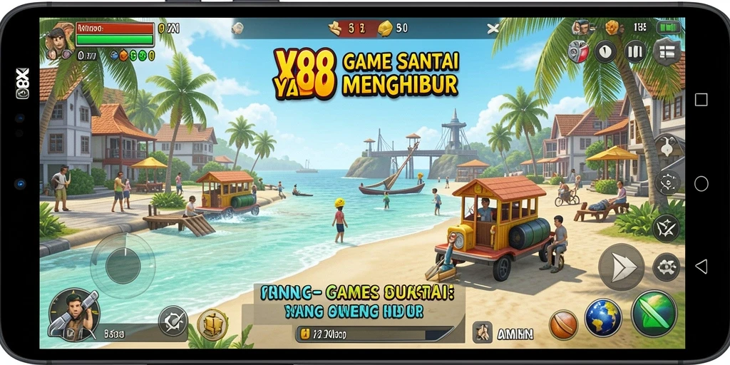 Tampilan gameplay X88 yang ceria dan menghibur.